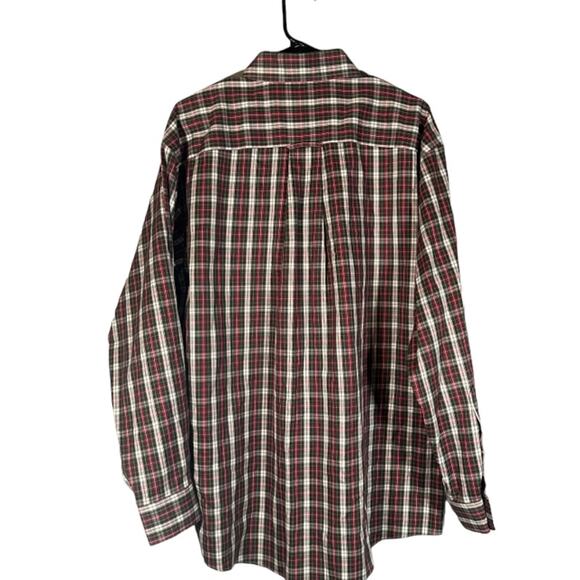 Orvis Brown & Red Plaid Collared Long Sleeve Cotton Button Down Shirt Men Sz L - Picture 2 of 6